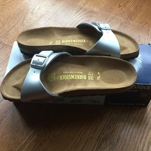 Brand new Birkenstock silver Madrid